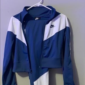 Blue and white Nike tracksuit